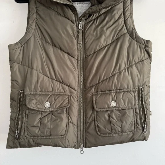 Vintage Jacob Connexion Olive Quilted Vest - Picture 3 of 9